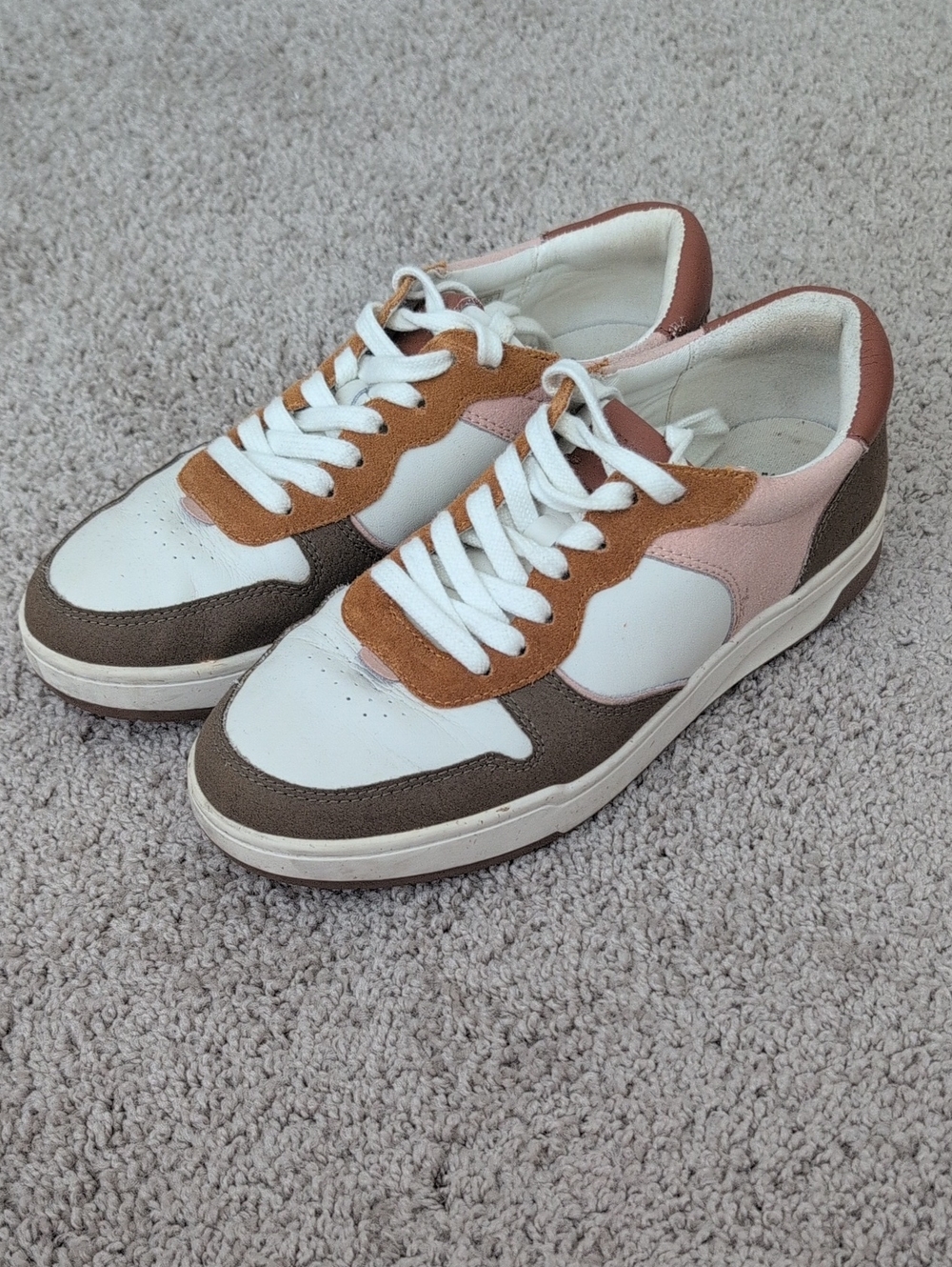 Madewell Women's Low-Top Casual Sneakers - White, Brown, Pink, Tan